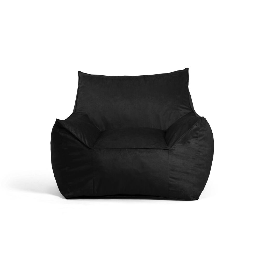 Original Big Joe Imperial Lounger Bean Bag Chair Replacement Cover Black Plush